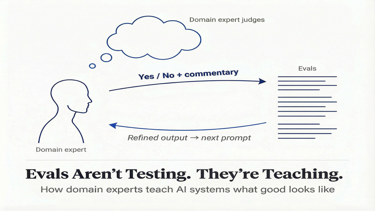 Evals aren't testing, they're teaching
